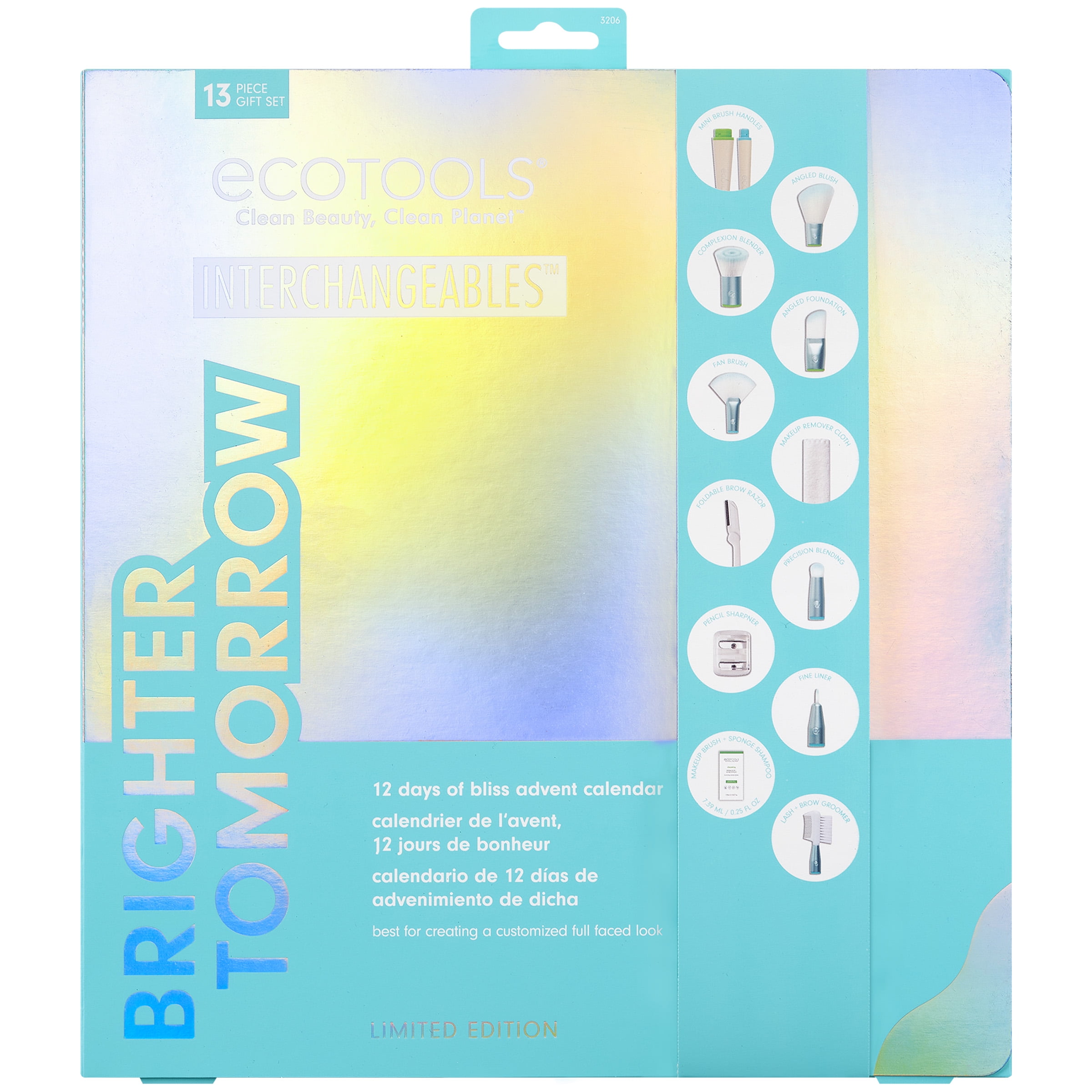 EcoTools Limited Edition 12 Days of Bliss Advent Calendar, 13 Piece Gift  Set - Walmart.com