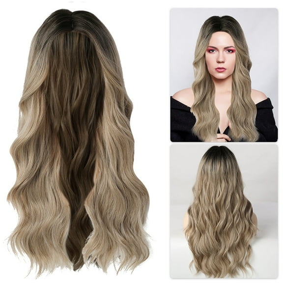 UTOURS High Female Hair Bob Lace No Lace Wig Temperature- Lengthened Mid-point Hair Mid-length Hair Front Clavicle Silk Wig Straight Glue Wig