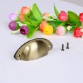 thumbnail image 3 of Uxcell 15 Piece Metal Alloy Bin Cup Pull 2.6" Hole Center Pull Handle Bronze Tone, High-Gloss, 3 of 7