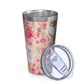 thumbnail image 2 of 16oz Tumblers Pomeranian Dogs and Flowers Stainless Steel Vacuum Insulated Double Wall Travel Tumbler Cups Mug with Lid and Straw,Cleaning Brush for Coffee,Tea, 2 of 4