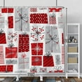 thumbnail image 2 of Winter Christmas Shower Curtains for Bathroom Red Grey Xmas Gift Shower Curtain for Girls Boys Dormitory Cubicle Bathtub Decor Fabric Waterproof Curtain for Bathroom with Hooks 72x72 Inches, 2 of 6