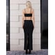 thumbnail image 3 of Vestido BELLA BARNETT con corsé negro recortado 6D Flower Bodycon, 3 of 3