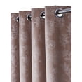 thumbnail image 3 of Pair Fannie 100% Blackout Curtain Panels - Woven Jacquard Triple Pass Thermal Insulated (Set of 2 Panels) - 108X96 - Cappuccino, 3 of 3