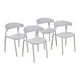 thumbnail image 1 of Set 4 Sillas Comedor Apilables Plástico Interior Exterior Gris Eke, 1 of 9
