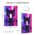 thumbnail image 3 of KLL Neon Toy Cat Reflections Pattern Electrical Outlet Covers, 3" x 5" 1 Pack Electric Receptacle Plug Covers for Decorator Receptacle Outlet & Switch-Style T, 3 of 6