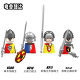 thumbnail image 4 of Figuras de soldado de Castillo de batalla Medieval histórico, bloques de construcción, Caballero inglés de la guerra de las rosas, Mini arma, juguetes para niños, 4 of 4