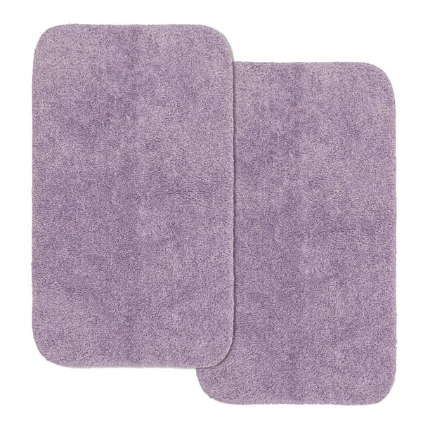 2 Pack Mainstays Performance Polyester Bath Rug Cool Water 19 5 X 34 23 X 39 Walmart Com Walmart Com