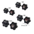 thumbnail image 4 of 10 Pcs M5/m6/m8/m10 Female Thread Hex Shaped Head Clamping Screw Knob Wing Nut, 4 of 5