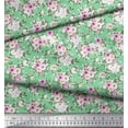 thumbnail image 3 of Soimoi Cotton Cambric Fabric Leaves & Rose Floral Printed Craft Fabric by the Yard 56 Inch Wide, 3 of 3