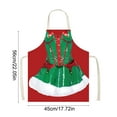 thumbnail image 3 of Horivan 1 Packs Christmas Apron for Adults Adjustable Tie Front Pocket Polyester Kitchen Cooking Baking Grilling Protective Cover Up Home Chef Wear, 3 of 6