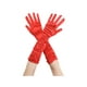 thumbnail image 1 of Guantes de ópera largos de satén brillante para mujer INSPIRE CHIC, con pliegues, de dedo completo, talla única, rojos, 1 of 6