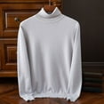 thumbnail image 2 of ZCFZJW Men's Turtleneck Slim Fit Lightweight Pullover Tops Casual Long Sleeve Solid Color Knitted Sweaters L, 2 of 7