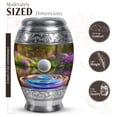 thumbnail image 2 of JAGASY Golf Ball Memorial Small Urn for Ashes Adult Male, Green Funeral Keepsake Urns for Ashes, White Golf Ball Decorative Urns for Sister, Water Cremation Urn for Brother, (3 Inch), 2 of 7