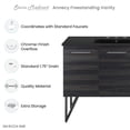 thumbnail image 2 of Annecy 48 in. Black Walnut Bathroom Vanity With Black, 3-Hole Ceramic Sink Top, 2 of 13