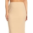thumbnail image 4 of Moa Collection Women's Plus Size Casual Stretch Pull On Bodycon Pencil Midi Skirt, 4 of 6