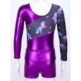 thumbnail image 6 of vastwit Leotard for Girls Gymnastics with Shorts Long Sleeve Ballet Dance Unitard Athletic Dancewear Purple 4, 6 of 7