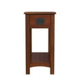 thumbnail image 2 of HomeRoots 488973 24 in. Manufactured Wood Rectangular End Table with Drawer & Shelf, Light Brown, 2 of 3
