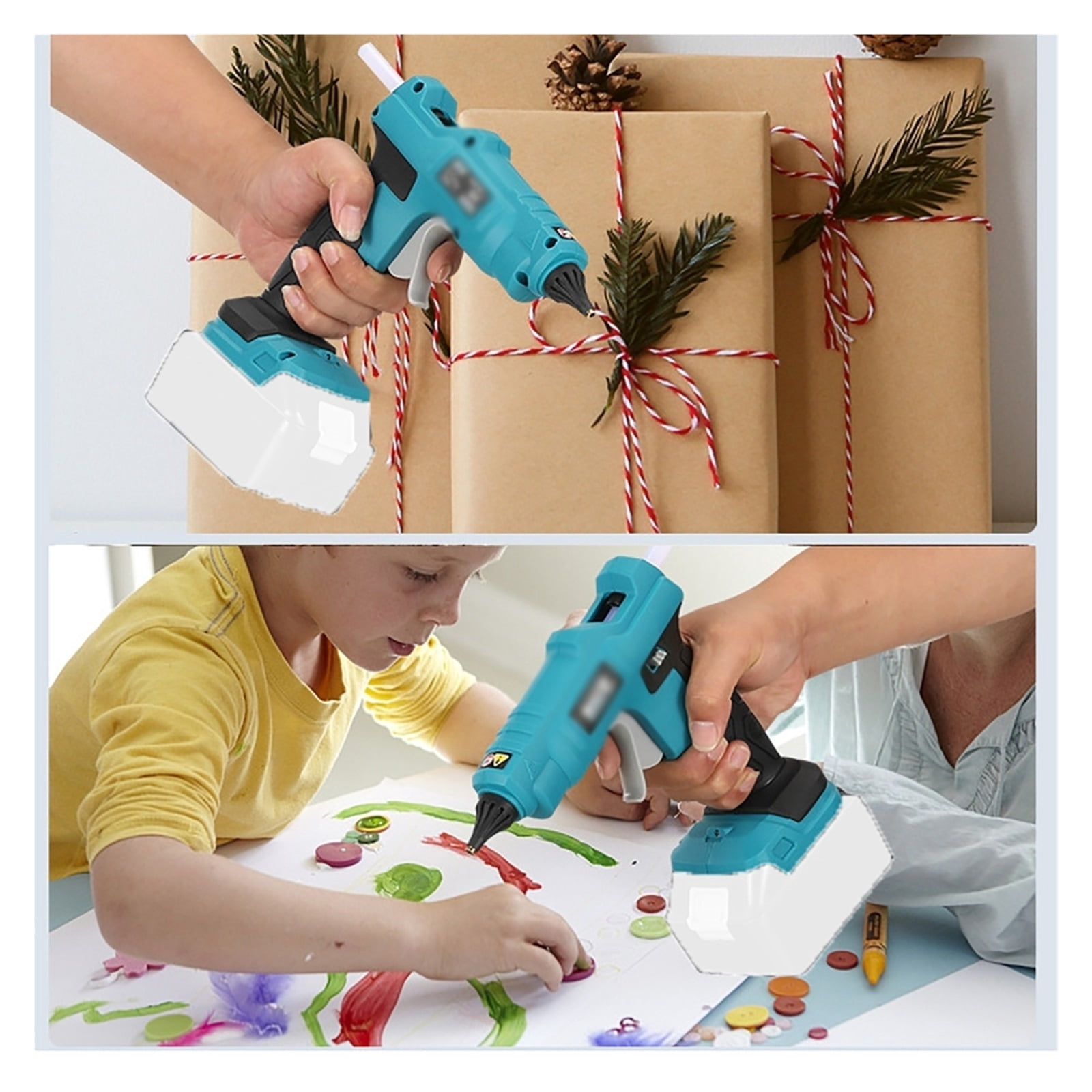 130W DIY Electric Glue Gun18V / 21V Battery DIY Hot Melt Welding Hot Air Gun With 11mm Sticks For Home DIY, Christmas Gifts, Crafts ,Effortless Crafting