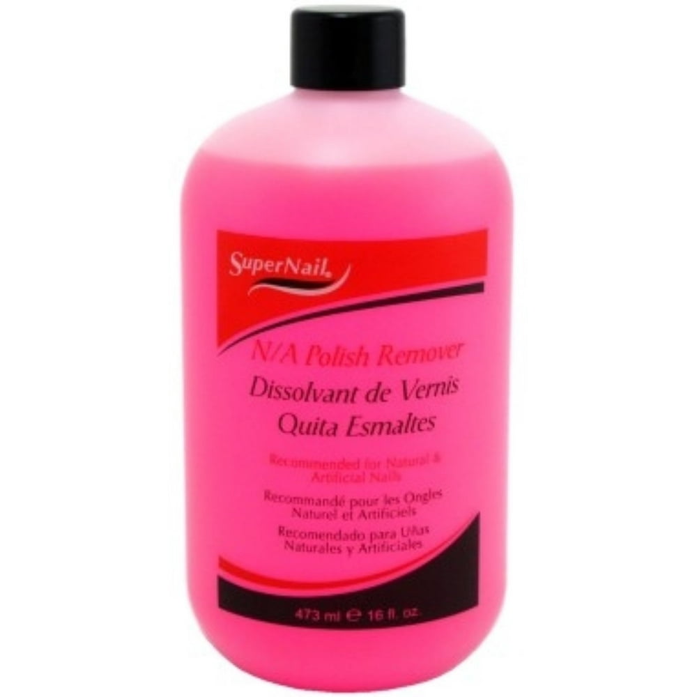 bottle of super nail non-abrasive polish remover