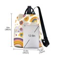 thumbnail image 3 of FORMRS Women's Travel Backpack Purse Anti-Theft Hidden Pockets Casual Shoulder Bag, Beige Retro Rainbow, 3 of 7
