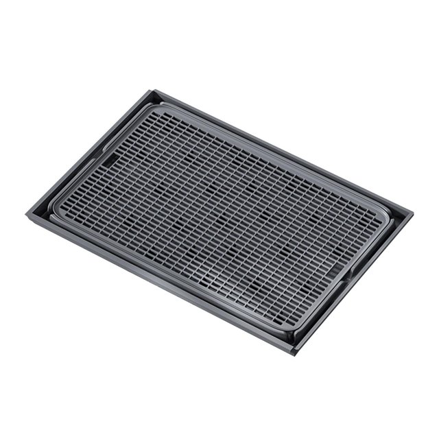 GROWTH TANK Cat Litter Mat Kitty Litter Litter Catcher Mat Litter Boxes Mat Non Slip Dark Gray