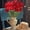 Red, variant on Lifelike Spring Artificial Magnolia Flowers for Home Decor, Realistic Fake Flowers for Wedding Arrangements, Beautiful Silk Flowers for Vase Display