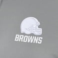 thumbnail image 4 of Women's Antigua  Gray Cleveland Browns Reprocess Quarter-Zip Top, 4 of 4