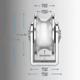 thumbnail image 3 of Pulley Wheel With 2 Bearing Shoulder Pulley Cable Pully Block Heavy Duty For Washing Linerope Diy Attachment Lifting Blocks, 3 of 5