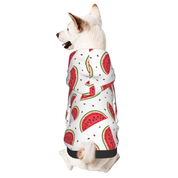 Balery Watermelon Sudadera con Capucha para Perros Pequeños – Ropa para Mascotas, Disfraz para Perros y Gatos, Ideal para Fiestas y Cosplay-XX-Large
