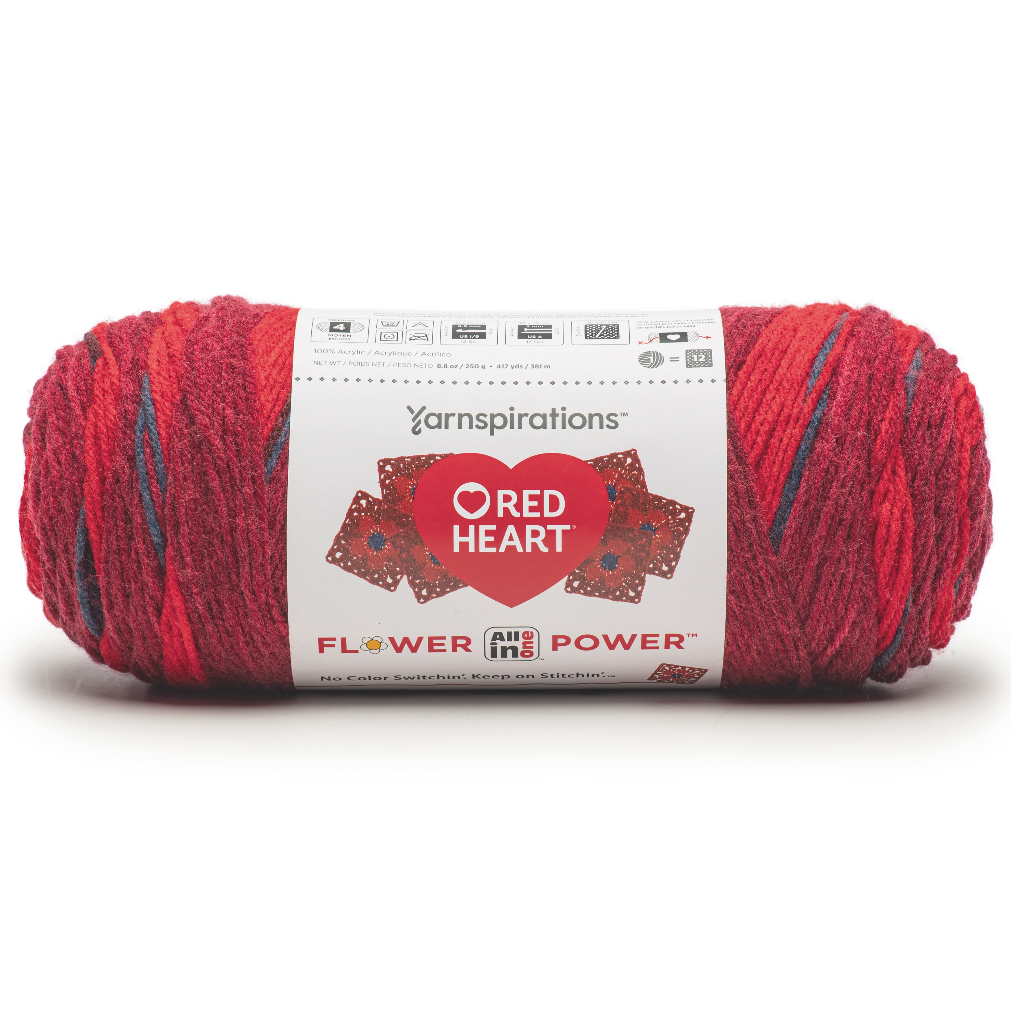 Red Heart All In One Granny Square Yarn-DAISY DO