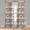 thumbnail image 5 of Ambesonne Vintage Curtains, Victorian Romantic Rose, Pair of 28"x63", Multicolor, 5 of 5