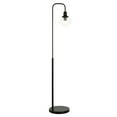 thumbnail image 3 of Evelyn&Zoe Zariza Arc Floor Lamp with Glass Shade, Blackened Bronze/Clear, 3 of 7
