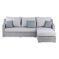 thumbnail image 5 of Afuera Living Contemporary Wicker Patio Storage Sectional in Gray, 5 of 9