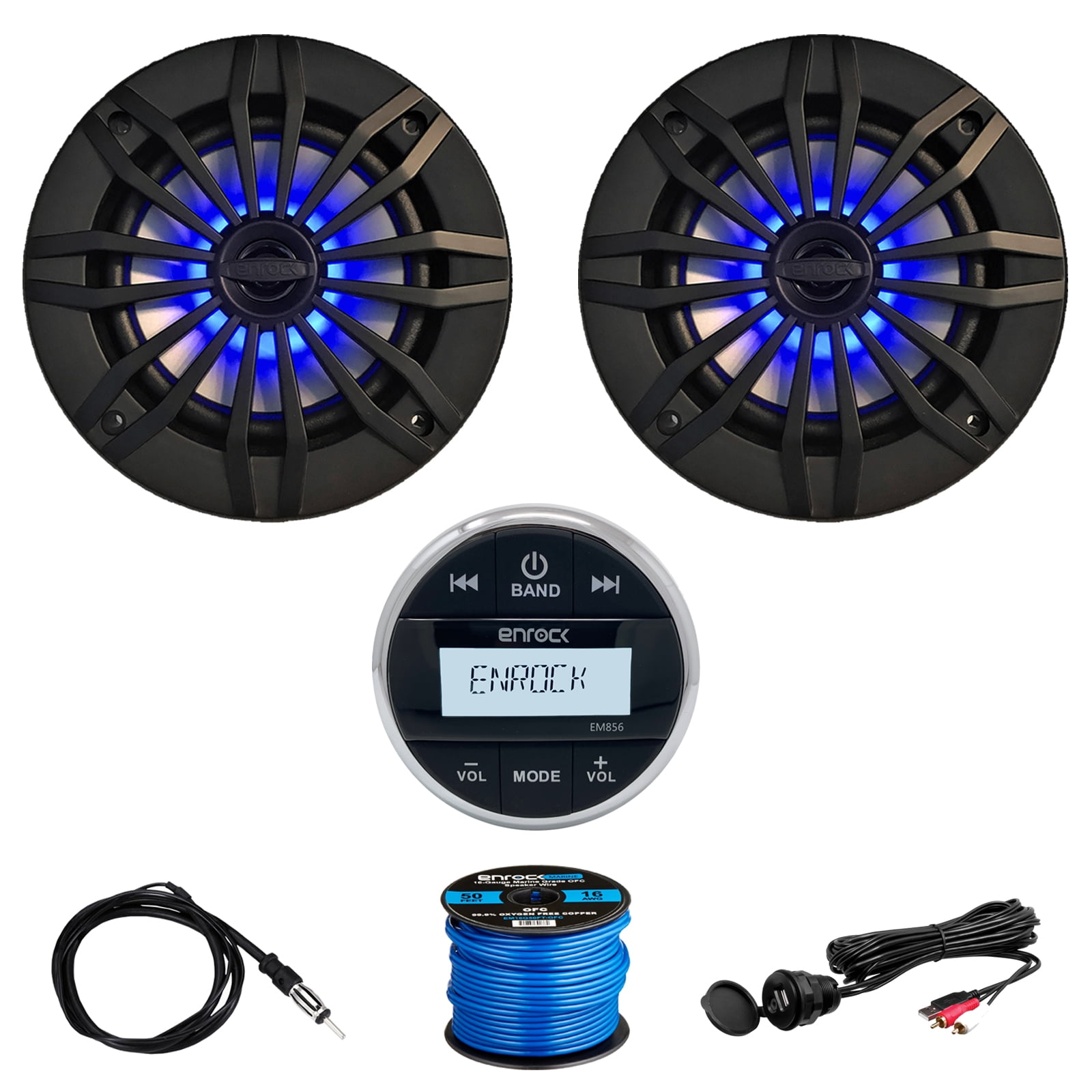 Enrock EM856 Gauge-Style Multimedia Marine-Grade Guyana Ubuy