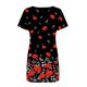 thumbnail image 5 of Vestido suelto casual de manga corta con estampado floral y estampado de girasol para mujer Pompotops  ghjkhdj10757, 5 of 8