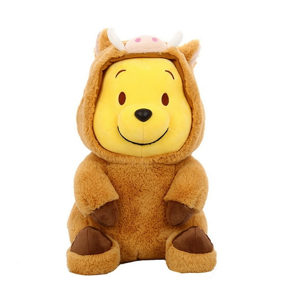 Winnie the Pooh Plush Animal 35cm, 13.8 Inch Kawaii Cartoon Doll Winnie the Pooh Plush Toy Gift for Boys Girls, Children's Day Gift Brown and Yellow