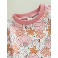 thumbnail image 6 of Douhoow Baby Girls Boys Halloween Bodysuits Fall Infant Long Sleeve Flower Pumpkin Jumpsuits, 6 of 8