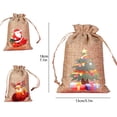 thumbnail image 3 of Christmas Burlap Bag Set Drawstring Advent Calendar Small Cloth Bag Christmas Decoration Gift Bag Candy Bag, 3 of 7