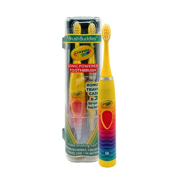 Brush Buddies Crayola Sonic Powered Toothbrush, 5-Pieces
