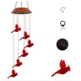 thumbnail image 4 of Luz de campana de viento solar LED, luz colgante de pájaro rojo, luz de mariposa, luz decorativa para exteriores, luz de ambiente festivo, luz de paisaje, 4 of 6