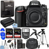 Nikon D750 DSLR Camera (Body Only, Black) 1543   128GB   EXT BAT   Flash Bundle