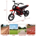 thumbnail image 4 of TROPOW 24 Volt Ride On Toys for Boys,Electric Dirt Bike for Kids - 350W Ride On Motorcycle, Ages 5+, Up to 14.29 MPH, 2-Speed Modes, Max Weight 135 Lbs, Red2#, 4 of 9