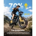 thumbnail image 2 of ActBest Electric Bike, 16"x4.0" Fat Tire Ebikes for Adults, 750W Peak 25 MPH Electric Mountain Bike, 48V 10.4 AH Battery, 7-Speed E-Bike with Free Lock, 2 of 7