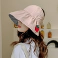 thumbnail image 4 of Sombrero de 54-58cm con circunferencia ajustable, sombrero vacío de verano para mujer, sombrero plegable de ala grande, bonito parasol de fruta, sombrero protector solar, 4 of 5