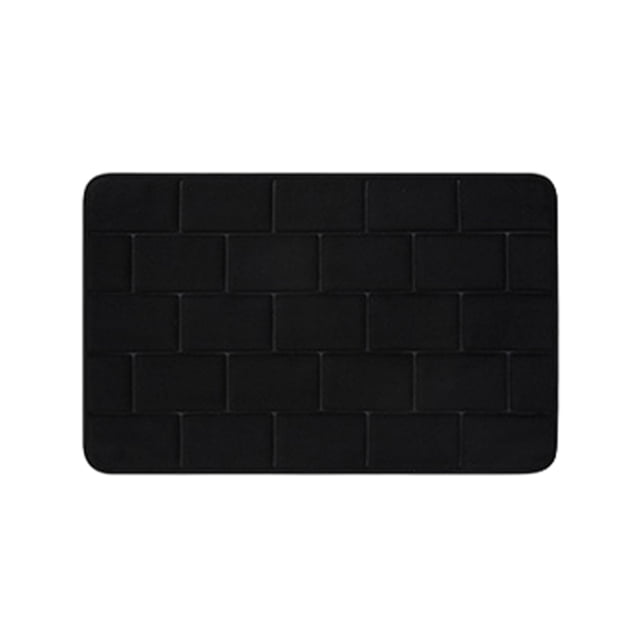 Bewildely Alfombrilla de bañera de alta resistencia Absorción rápida y fuerte para alfombras de baño Alfombrilla de baño negra Type3 NO3