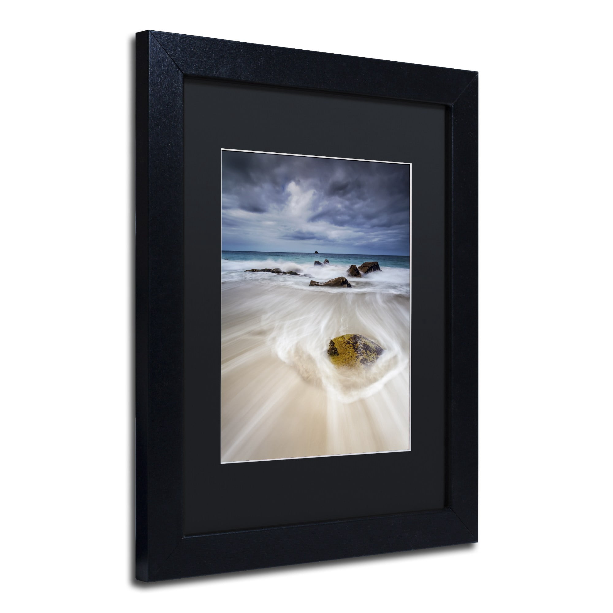 Trademark Fine Art "Waveguide" Canvas Art by Mathieu Rivrin, Black Matte, Black Frame