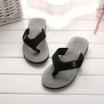 thumbnail image 4 of Men‘s Flip Flops, Color Blocking Design with Textured Non-Slip Footbed & Ventilation Grooves, for Beach, Pool, Shower, and Summer Wear Gray 43, 4 of 6