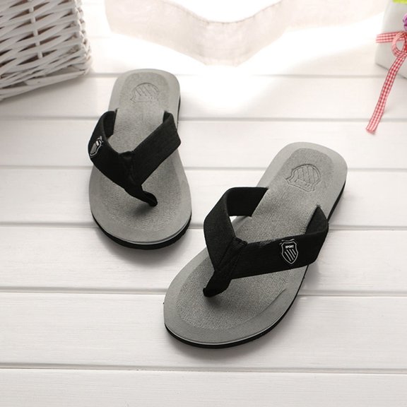 Domzle Comfort Sport Flip Flops For Men Non Slip Thong Sandals Slides Summer Slippers Indoor Outdoor Footwear Gray
