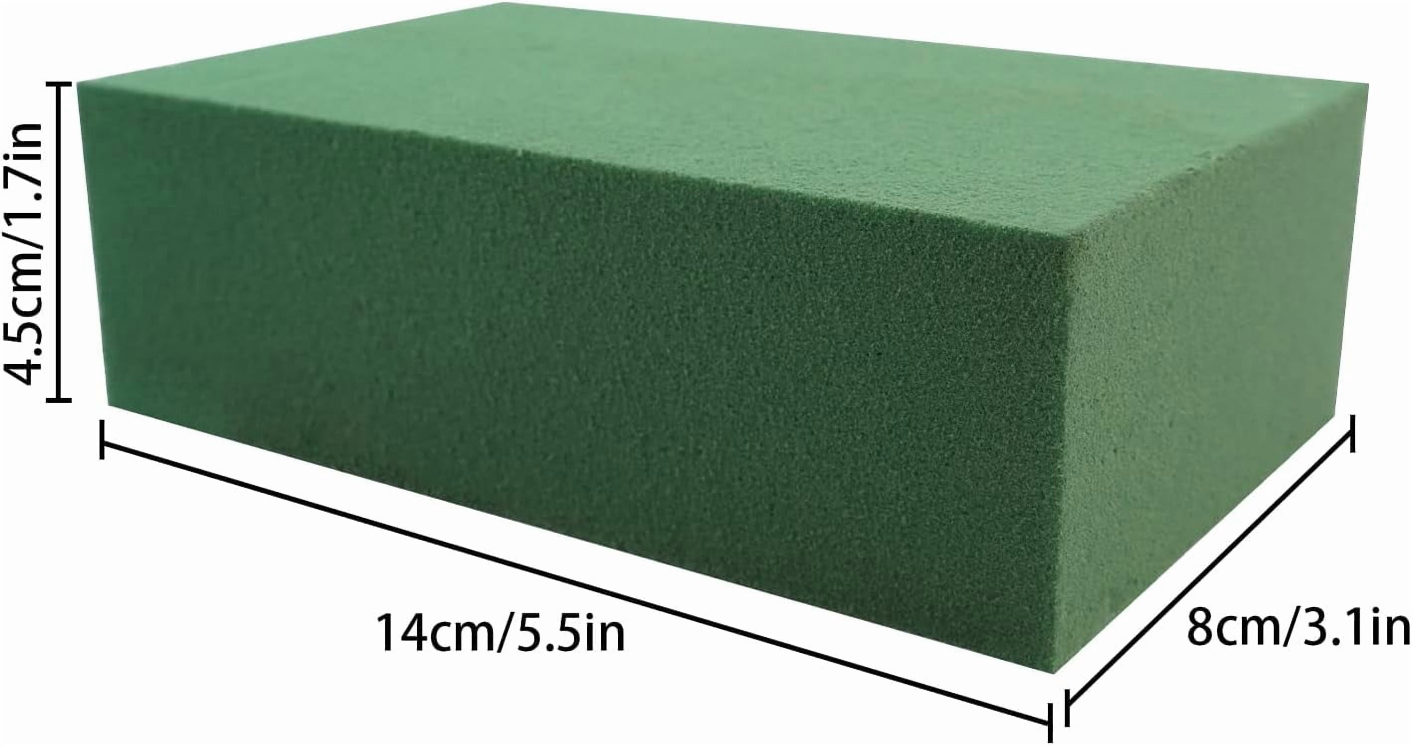 Floral Foam Blocks,Green Wet Dry Flower Foam Plant Foam for Fresh & Artificial Flower Arrangements DIY Craft 5.5”L x 3.1”W x 1.7”H