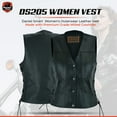 thumbnail image 2 of Daniel Smart XS to 5XL Women’s Motorcycle Leather Vest Premium Cowhide Ladies Leather Vest with Side Laces, 2 of 4
